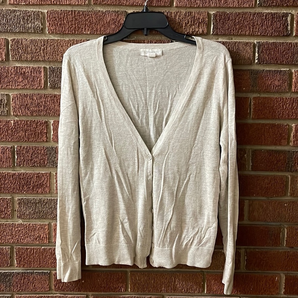 Forever 21 Cream Cardigan
